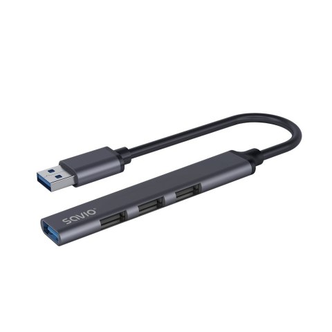 Hub 4 porty USB-A - 3 x USB-A 2.0, 1 x USB-A 3.0, 5 Gbps, Aluminium, AK-70 Hub 4 porty USB-A - 3 x USB-A 2.0, 1 x USB-A 3.0, 5 Gbps, Aluminium, AK-70