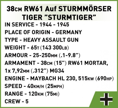 Klocki 38 cm Sturmmorser Sturmtiger Klocki 38 cm Sturmmorser Sturmtiger