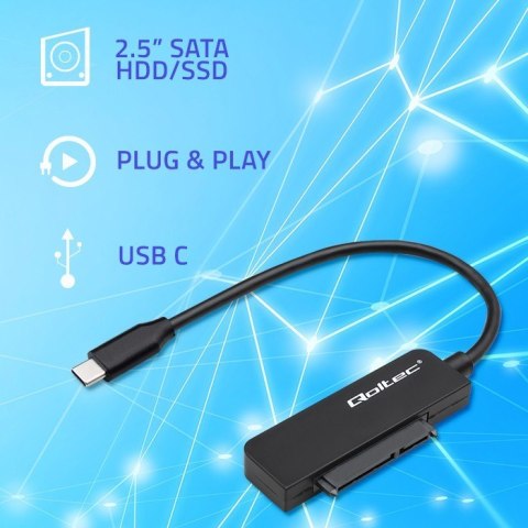 Adapter SATA | Przejściówka na dysk SSD HDD 2.5" | USB-C | Super speed 5Gb/s | 2TB Adapter SATA | Przejściówka na dysk SSD HDD 2.5" | USB-C | Super speed 5Gb/s | 2TB