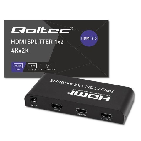 Aktywny rozdzielacz Splitter 2 x HDMI 4K x 2K | 6Gb/s | 60Hz Aktywny rozdzielacz Splitter 2 x HDMI 4K x 2K | 6Gb/s | 60Hz