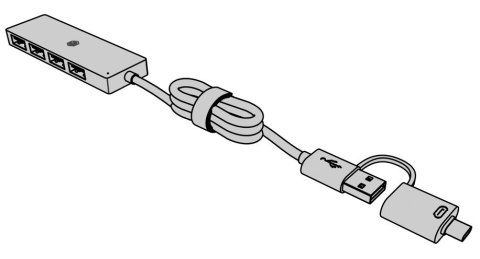Hub IB-HUB1424-C3 4-Port USB Typ-A, złącze Typ-C/A Hub IB-HUB1424-C3 4-Port USB Typ-A, złącze Typ-C/A
