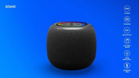 Głośnik bezprzewodowy Bluetooth 5W, BS-041, Czarny Głośnik bezprzewodowy Bluetooth 5W, BS-041, Czarny