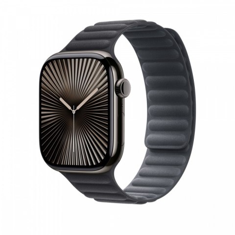 Pasek karbowany magnetyczny w kolorze czarnym do koperty 46 mm - rozmiar S/M Pasek karbowany magnetyczny w kolorze czarnym do koperty 46 mm - rozmiar S/M