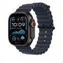 Przedłużka do paska Ocean w kolorze granatu do koperty 49 mm - elementy z tytanu w kolorze czarnym