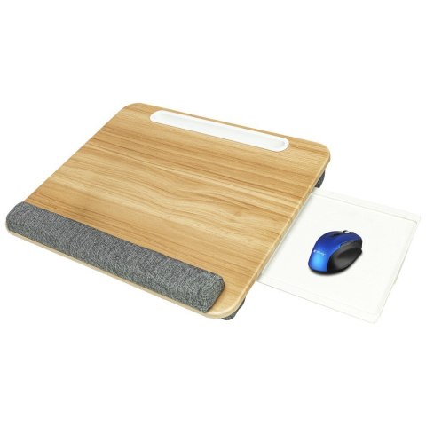Podstawka pod laptop na kolana miękka wyściółka, wysuwana półka na mysz 410x335mm Podstawka pod laptop na kolana miękka wyściółka, wysuwana półka na mysz 410x335mm