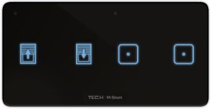 Bezprzewodowy dwupolowy włącznik światła i rolet czarny WSZ-22L Tech Sterowniki Bezprzewodowy dwupolowy włącznik światła i rolet czarny WSZ-22L Tech Sterowniki