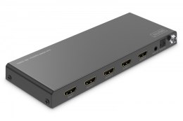 Rozdzielacz/Splitter HDMI 1x4, 8K/60Hz (4:4:4) z HDR, 48 Gbps, HDCP 2.3. Toslink / Stereo, EDID