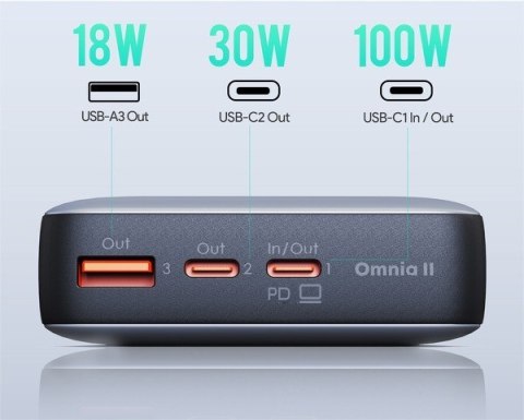 PB-Y43 Power Bank | 20000mAh | 65W | 3xUSB | PD 3.0 QC 3.0 LED PPS PB-Y43 Power Bank | 20000mAh | 65W | 3xUSB | PD 3.0 QC 3.0 LED PPS