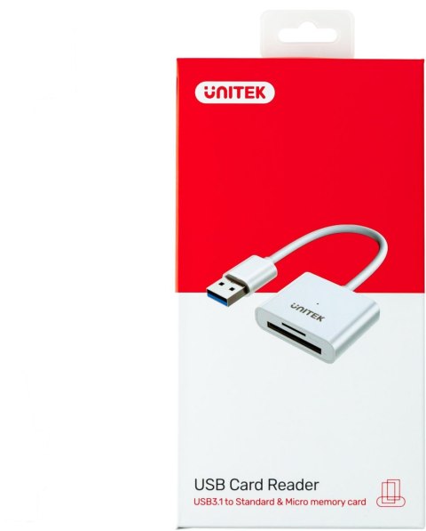 Czytnik kart Unitek Y-9321 SD/microSD USB 3.0 Czytnik kart Unitek Y-9321 SD/microSD USB 3.0