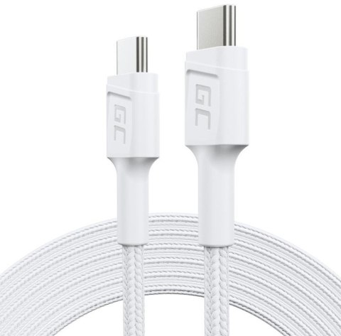 KABEL USB-C / USB-C Green Cell POWERSTREAM 200cm BIAŁY PD 60W ULTRA CHARGE QUICK CHARGE 3.0 KABGC29W KABEL USB-C / USB-C Green Cell POWERSTREAM 200cm BIAŁY PD 60W ULTRA CHARGE QUICK CHARGE 3.0 KABGC29W