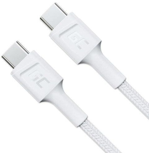 KABEL USB-C / USB-C Green Cell POWERSTREAM 200cm BIAŁY PD 60W ULTRA CHARGE QUICK CHARGE 3.0 KABGC29W KABEL USB-C / USB-C Green Cell POWERSTREAM 200cm BIAŁY PD 60W ULTRA CHARGE QUICK CHARGE 3.0 KABGC29W