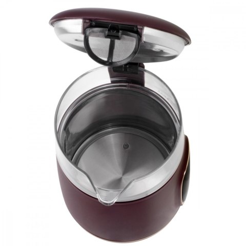 Czajnik 1,7l z wyświetlaczem LED, regulacja temperatury AD 1305 burgundy Czajnik 1,7l z wyświetlaczem LED, regulacja temperatury AD 1305 burgundy