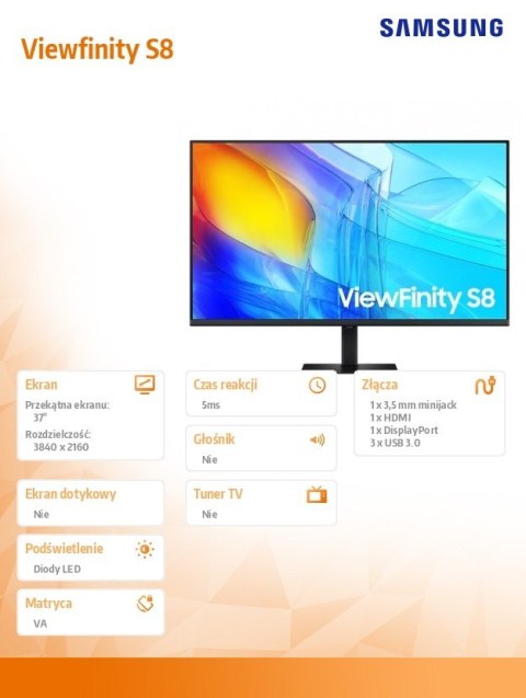 Monitor 37 cali LS37D800EAUXEN Monitor 37 cali LS37D800EAUXEN