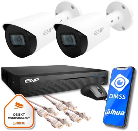 Zestaw monitoringu 2 kamer IP EZ-IP by Dahua niezawodna ochrona 2K Zestaw monitoringu 2 kamer IP EZ-IP by Dahua niezawodna ochrona 2K