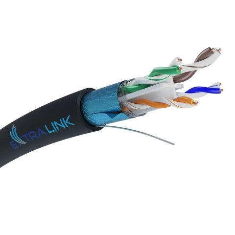 Kabel sieciowy CAT6 FTP (F/UTP) V2 zewnętrzny skrętka 25M Kabel sieciowy CAT6 FTP (F/UTP) V2 zewnętrzny skrętka 25M