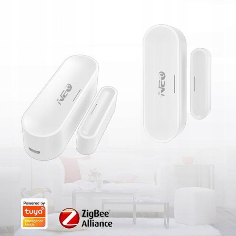 NEO Kontaktron Zigbee, czujnik wejścia Tuya NAS-DS07B NEO Kontaktron Zigbee, czujnik wejścia Tuya NAS-DS07B