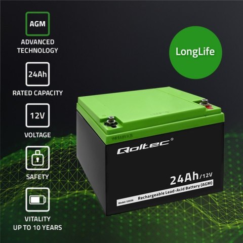 Akumulator AGM | 12V | 24Ah | max.7.2A Akumulator AGM | 12V | 24Ah | max.7.2A