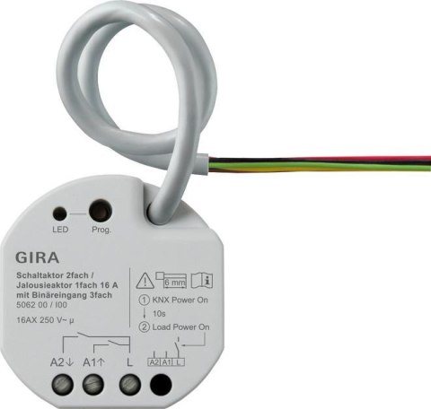 GIRA aktor przekaźnikowy/żaluzjowy 2x/1x 16 A PT KNX ONE 506200 GIRA aktor przekaźnikowy/żaluzjowy 2x/1x 16 A PT KNX ONE 506200