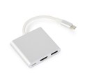Adapter USB typ C srebrny USB C, USB A 3.0, HDMI Adapter USB typ C srebrny USB C, USB A 3.0, HDMI