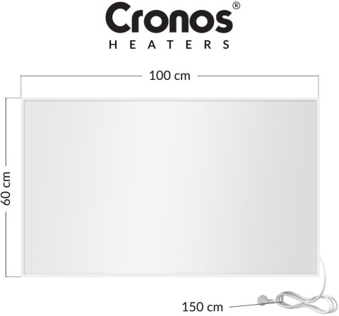 Zestaw Panel grzewczy IR CRONOS Carbon P800 White