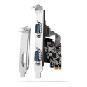 PCEA-S2N Kontroler PCIe 2x port szeregowy RS232 250 Kbps, w zestawie SP & LP PCEA-S2N Kontroler PCIe 2x port szeregowy RS232 250 Kbps, w zestawie SP & LP