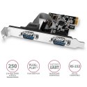 PCEA-S2N Kontroler PCIe 2x port szeregowy RS232 250 Kbps, w zestawie SP & LP PCEA-S2N Kontroler PCIe 2x port szeregowy RS232 250 Kbps, w zestawie SP & LP