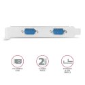 PCEA-S2N Kontroler PCIe 2x port szeregowy RS232 250 Kbps, w zestawie SP & LP PCEA-S2N Kontroler PCIe 2x port szeregowy RS232 250 Kbps, w zestawie SP & LP