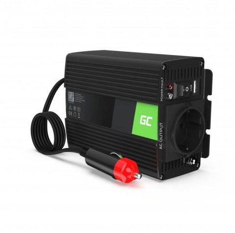 PRZETWORNICA NAPIĘCIA INWERTER Green Cell 12V / 230V 150W/300W CZYSTA SINUSOIDA INV29 PRZETWORNICA NAPIĘCIA INWERTER Green Cell 12V / 230V 150W/300W CZYSTA SINUSOIDA INV29