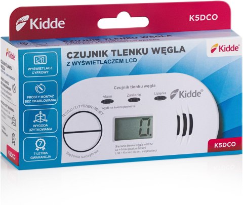 Czujnik czadu z wyświetlaczem Kidde K5DCO Czujnik czadu z wyświetlaczem Kidde K5DCO