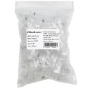 Wtyk złącze modularne RJ45 | CAT6 | UTP | Pozłacane styki | 100 sztuk Wtyk złącze modularne RJ45 | CAT6 | UTP | Pozłacane styki | 100 sztuk