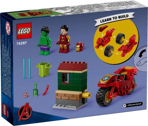 Klocki Marvel Super Heroes 76287 Iron Man z motocyklem i Hulk Klocki Marvel Super Heroes 76287 Iron Man z motocyklem i Hulk