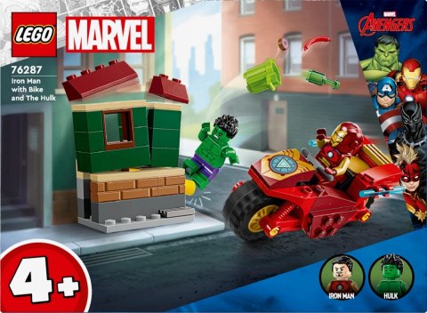 Klocki Marvel Super Heroes 76287 Iron Man z motocyklem i Hulk Klocki Marvel Super Heroes 76287 Iron Man z motocyklem i Hulk