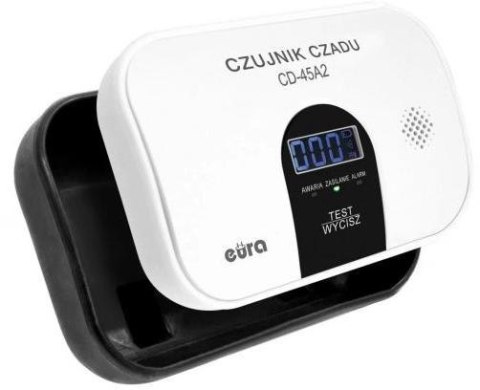 Czujnik czadu EURA CD-45A2 wolnostojący, bateryjny, wyswietlacz LCD Czujnik czadu EURA CD-45A2 wolnostojący, bateryjny, wyswietlacz LCD