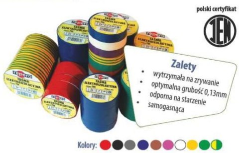 TAŚMA IZOLACYJNA REPERO 711E ŻÓŁTO-ZIELONA 19MMX20M TAŚMA IZOLACYJNA REPERO 711E ŻÓŁTO-ZIELONA 19MMX20M