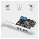 PCEU-232RS Kontroler PCIe 2+2x port USB 3.2 GEN 1, UASP, SP & LP 15-pin SATA zasilacz PCEU-232RS Kontroler PCIe 2+2x port USB 3.2 GEN 1, UASP, SP & LP 15-pin SATA zasilacz