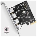 PCEU-430RS Kontroler PCIe 4x port USB 3.2 GEN 1, UASP, chipset Renesas, 15-pin SATA zasilacz PCEU-430RS Kontroler PCIe 4x port USB 3.2 GEN 1, UASP, chipset Renesas, 15-pin SATA zasilacz