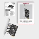 PCEU-430RS Kontroler PCIe 4x port USB 3.2 GEN 1, UASP, chipset Renesas, 15-pin SATA zasilacz PCEU-430RS Kontroler PCIe 4x port USB 3.2 GEN 1, UASP, chipset Renesas, 15-pin SATA zasilacz