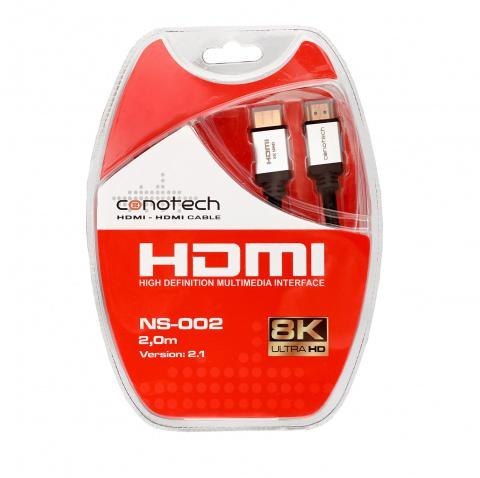 KABEL HDMI Conotech NS-002 ver.2.1 ULTRA HIGH SPEED 8K - 2m KABEL HDMI Conotech NS-002 ver.2.1 ULTRA HIGH SPEED 8K - 2m