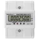 Trójfazowy elektroniczny licznik | miernik zużycia energii na szynę DIN | 400V | 100A | LCD | 4P Trójfazowy elektroniczny licznik | miernik zużycia energii na szynę DIN | 400V | 100A | LCD | 4P