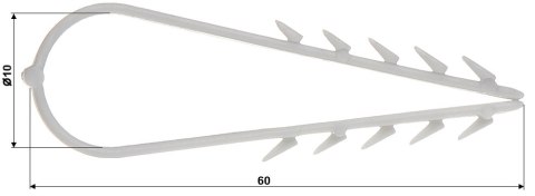 MUROWY TRZYMAK KABLA OKRĄGŁEGO FI 6 DO 10mm 50szt. MUROWY TRZYMAK KABLA OKRĄGŁEGO FI 6 DO 10mm 50szt.