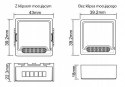 Moduł OXT mini przekaźnik 2 obwody WiFi TUYA Moduł OXT mini przekaźnik 2 obwody WiFi TUYA