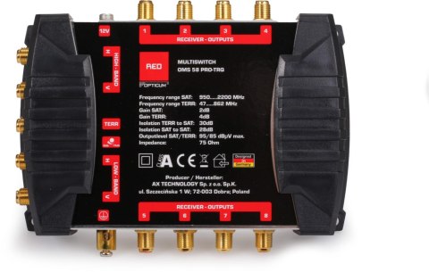 Multiswitch Opticum OMS 5/8 PRO-TRQ (Platinium Line) Multiswitch Opticum OMS 5/8 PRO-TRQ (Platinium Line)