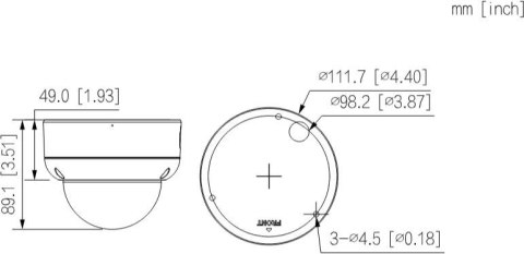 Kamera IP Dahua IPC-HDBW3649E-AS-IL-0280B Kamera IP Dahua IPC-HDBW3649E-AS-IL-0280B