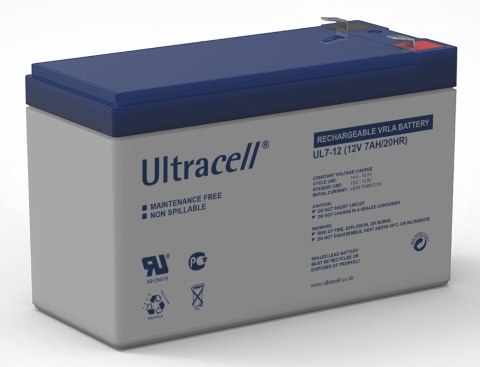 Akumulator AGM ULTRACELL UL 12V 7Ah UL7-12 Akumulator AGM ULTRACELL UL 12V 7Ah UL7-12