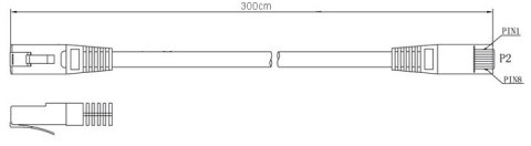 PATCHCORD KAT5E UTP 3M CZERWONY PATCHCORD KAT5E UTP 3M CZERWONY