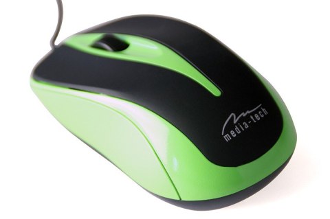 Mysz optyczna 800dpi czarno-zielona MT1091G Mysz optyczna 800dpi czarno-zielona MT1091G