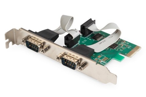 Karta rozszerzeń/Kontroler PCI Express RS232 Serial Port, 2xDB9, Chipset: ASIX99100 Karta rozszerzeń/Kontroler PCI Express RS232 Serial Port, 2xDB9, Chipset: ASIX99100