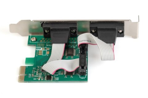 Karta rozszerzeń/Kontroler PCI Express RS232 Serial Port, 2xDB9, Chipset: ASIX99100 Karta rozszerzeń/Kontroler PCI Express RS232 Serial Port, 2xDB9, Chipset: ASIX99100