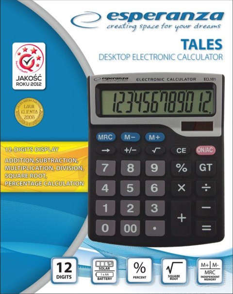 ELEKTRONICZNY KALKULATOR BIURKOWY TALES ECL101 ELEKTRONICZNY KALKULATOR BIURKOWY TALES ECL101