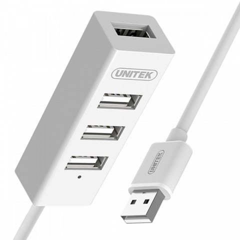 Hub 4x USB 2.0, Y-2146, 1x Lad.tel. biały Hub 4x USB 2.0, Y-2146, 1x Lad.tel. biały